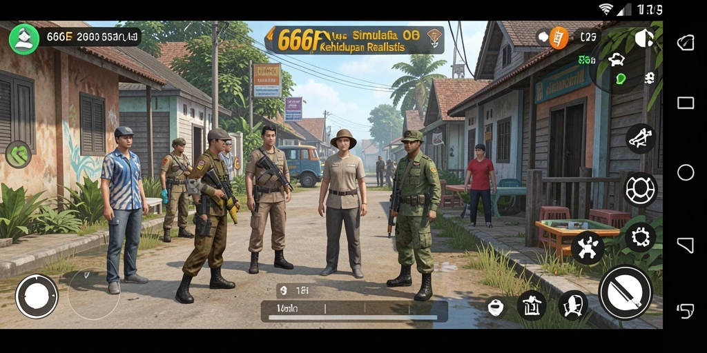 Tampilan gameplay menarik dari 666F dengan elemen simulasi kehidupan.