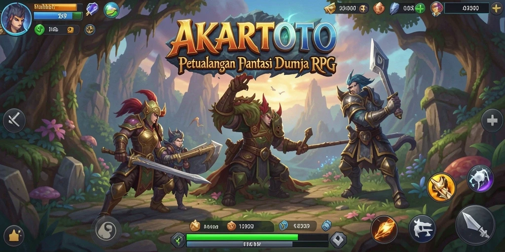 Tampilan gameplay yang mendebarkan dalam dunia RPG AKARTOTO.