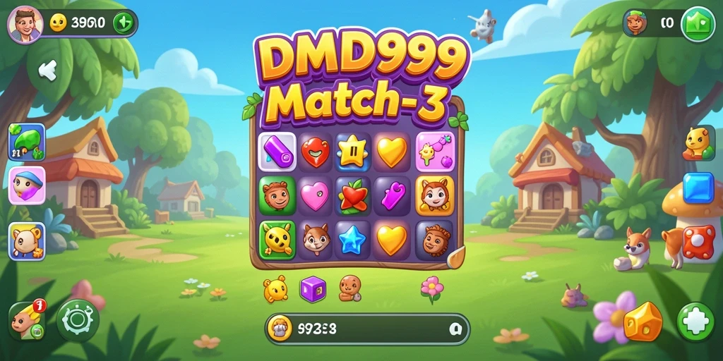 Tampilan gameplay DMD999 yang penuh warna dan seru.