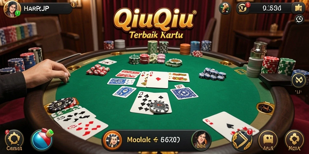 Screenshot gameplay HARAPJP menunjukkan serunya bermain QiuQiu.