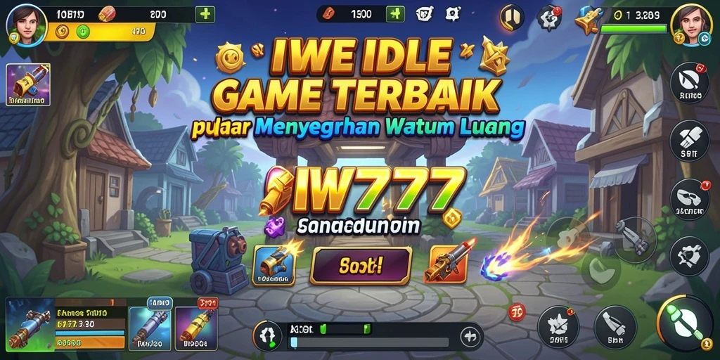 Menampilkan gameplay santai di IW777 dengan berbagai karakter.