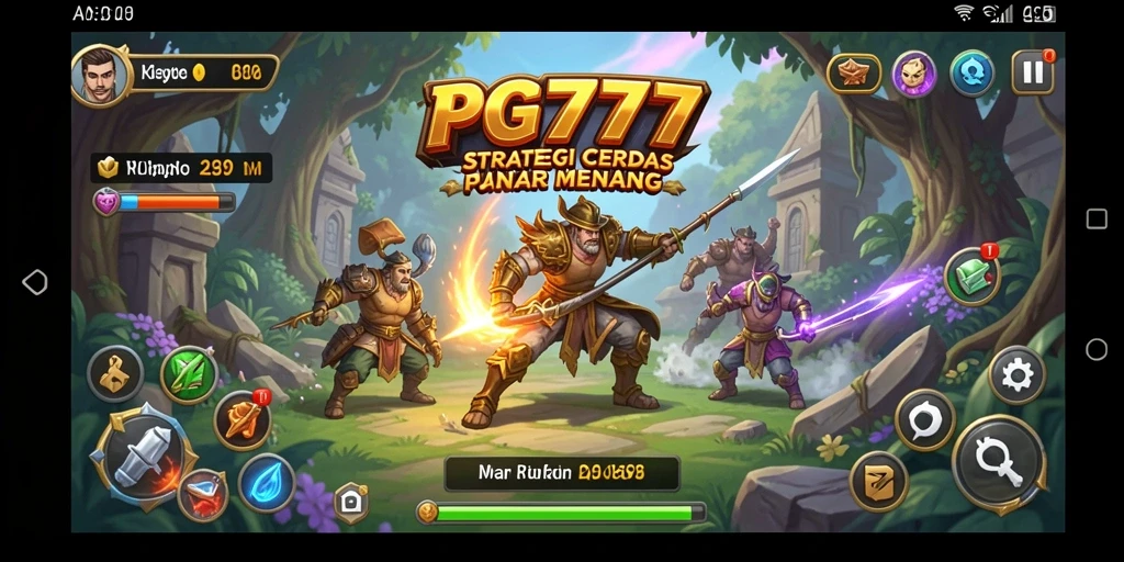 Tangkapan layar PG777 menunjukkan aksi strategi yang mendebarkan.