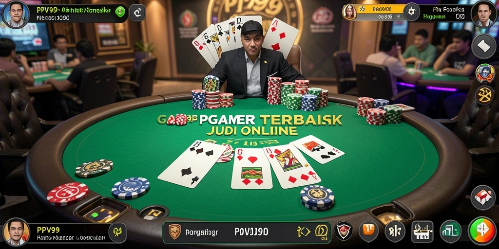 Tampilan gameplay menarik dari PPV99 saat sesi poker berlangsung.