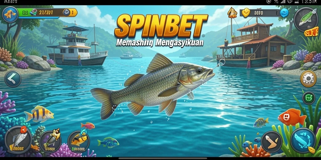 Gameplay SPINBET yang seru dengan momen menangkap ikan.