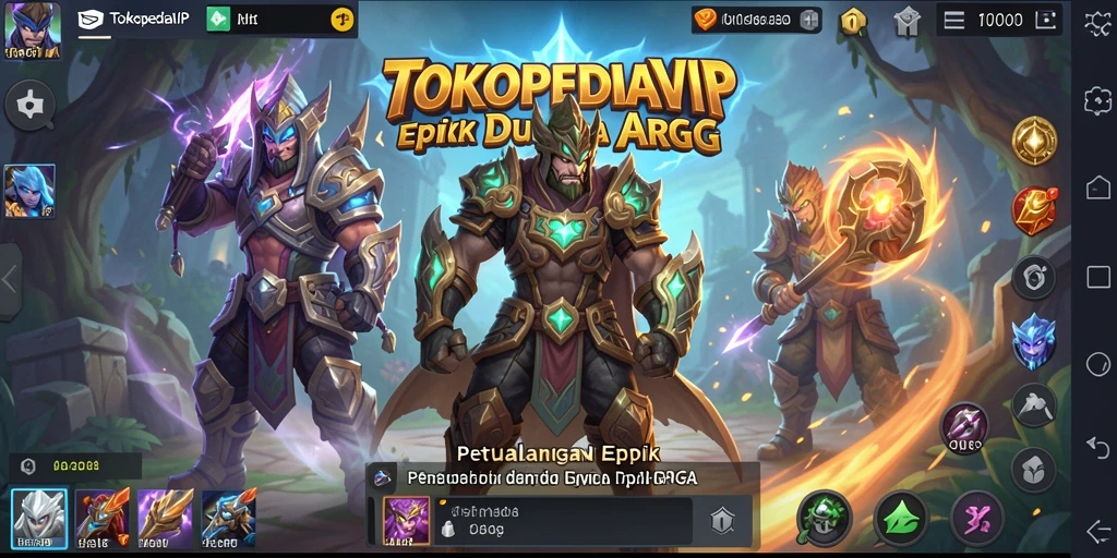 Tampilan gameplay yang mendebarkan dalam TOKOPEDIAVIP