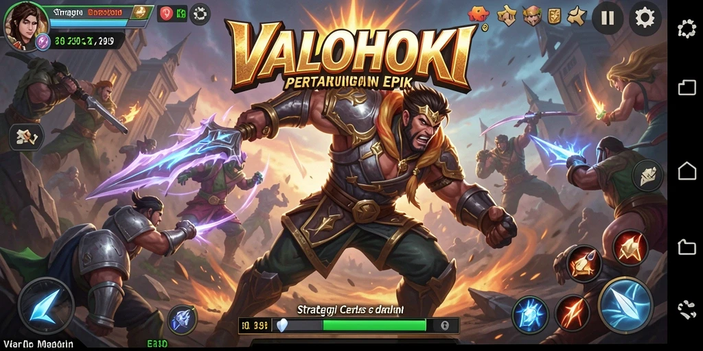 Tangkapan layar VALOHOKI menampilkan pertarungan strategi yang mendebarkan.
