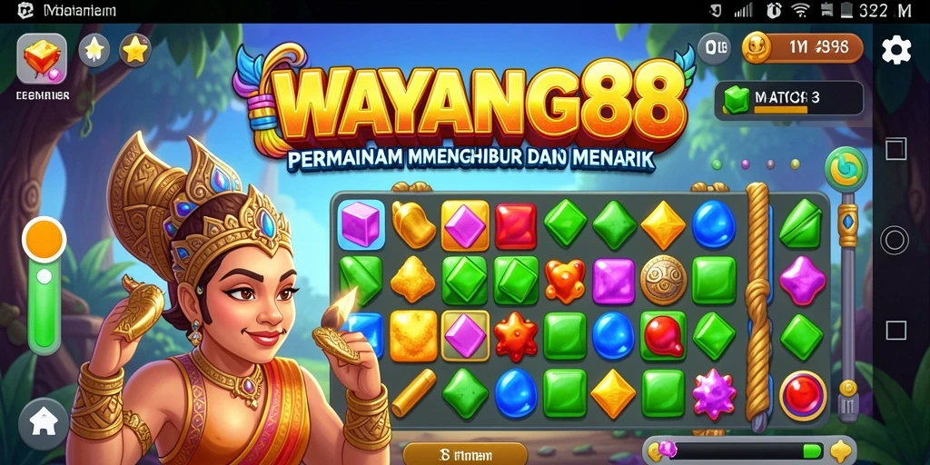 Gameplay seru dan mencocokkan simbol wayang dalam WAYANG88.