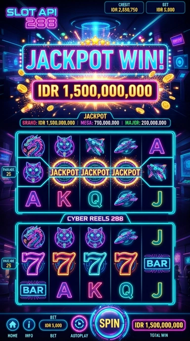 Tampilan antarmuka yang bersih dan mudah digunakan pada api288.